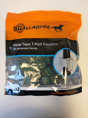 Horse Tape T-Post Insulator - Green